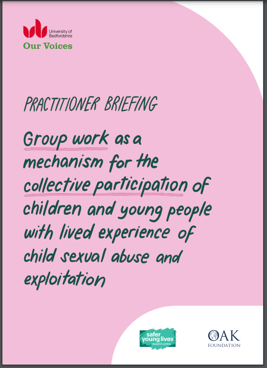 Pink front cover with the title of the briefing