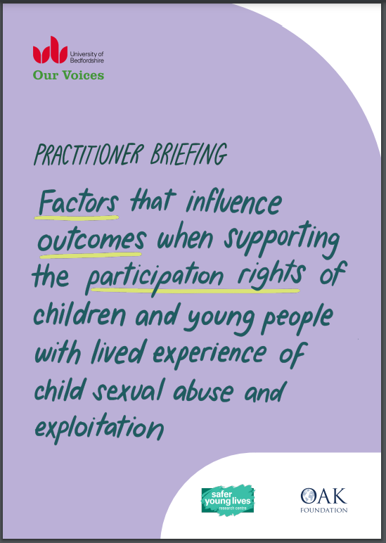 Purple front cover with the title of the briefing